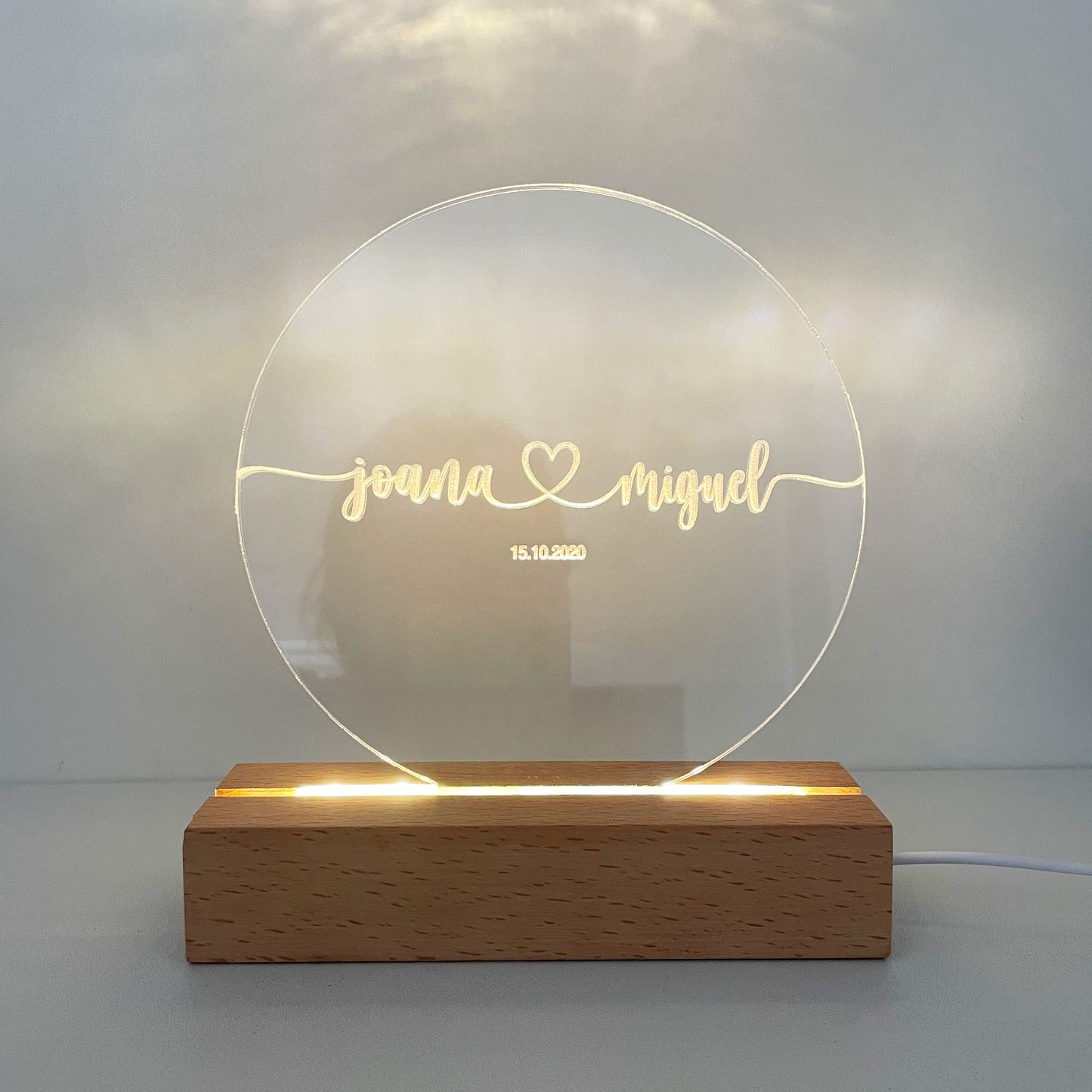 Lámpara LED Nombres Personalizados