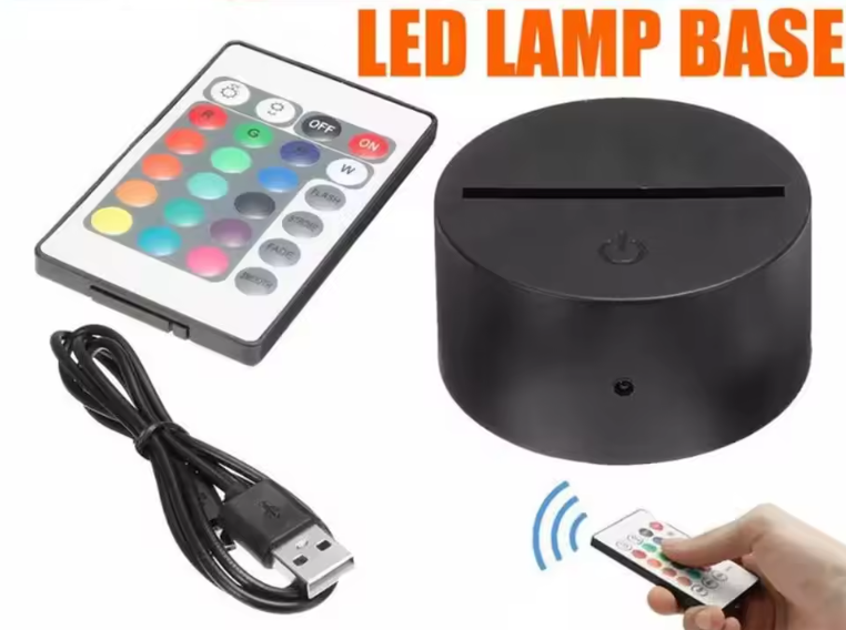 Lámpara ilustrada LED personalizada + mando a distancia