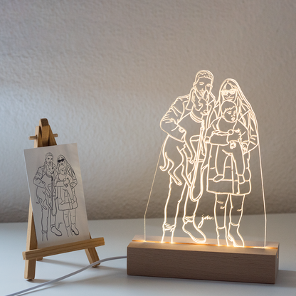 Lámpara ilustrada LED Personalizada