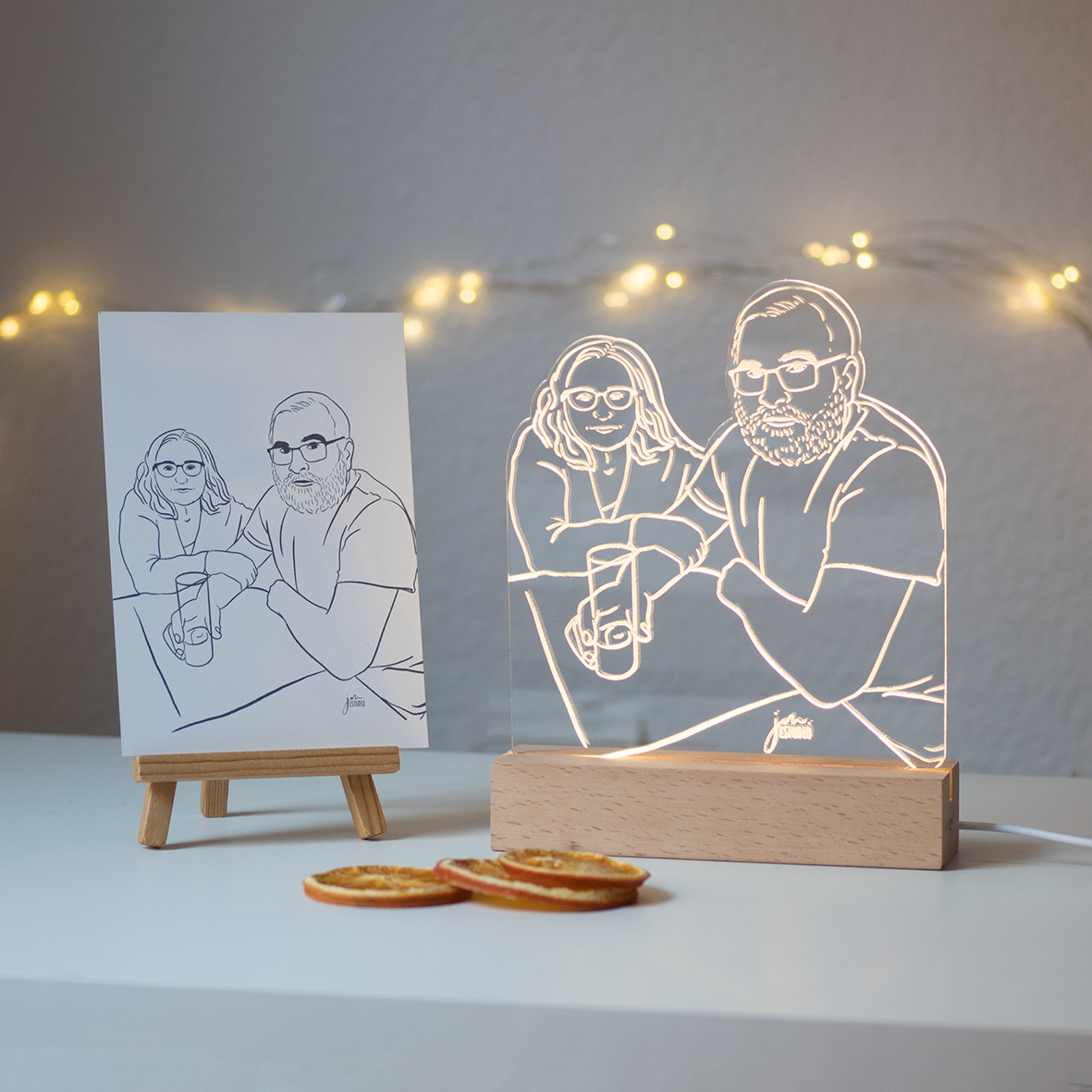 Lámpara ilustrada LED Personalizada